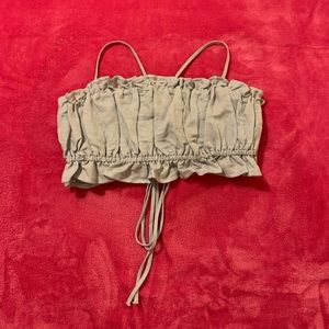 H&M ruffle strappy crop top